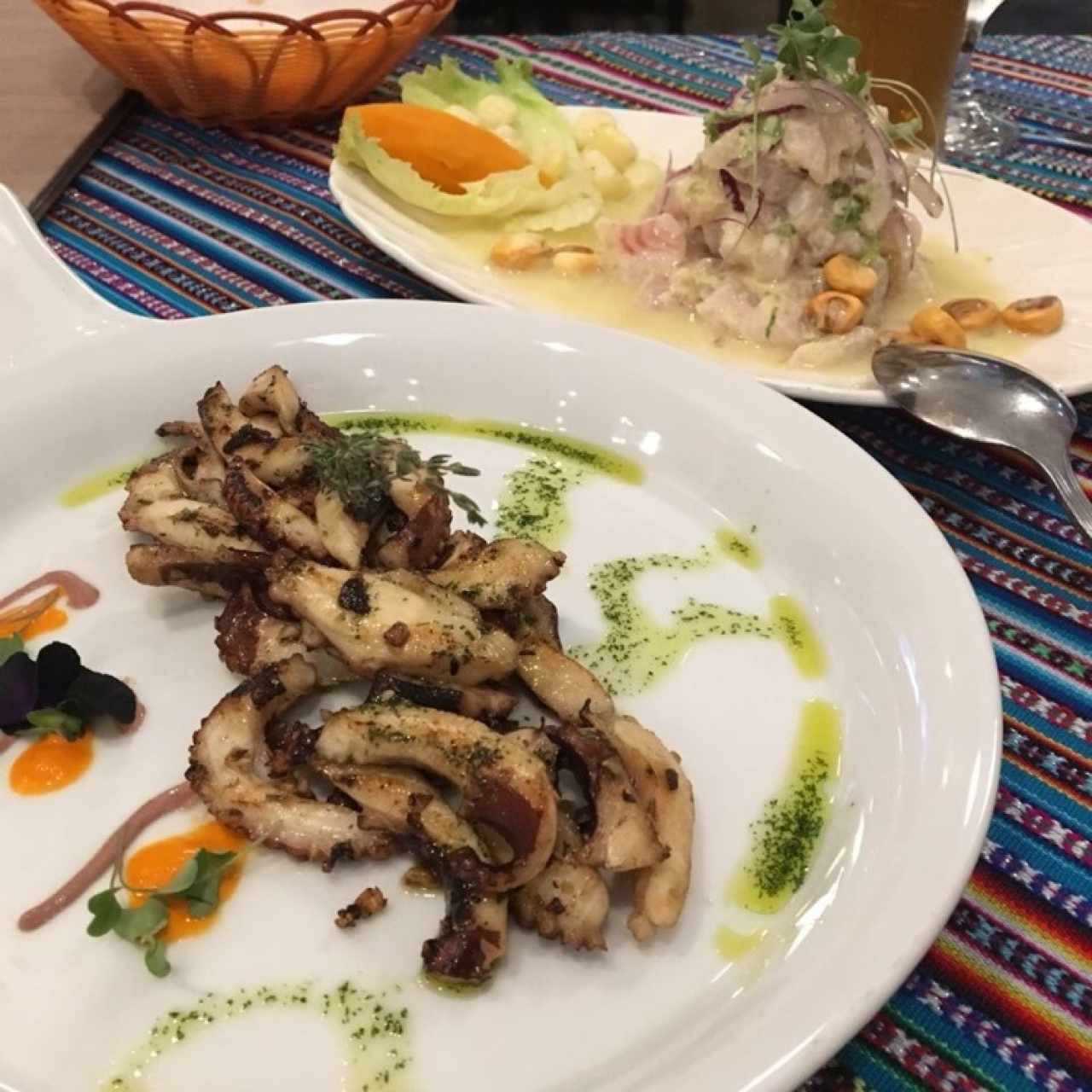 pulpo al carbón yceviche