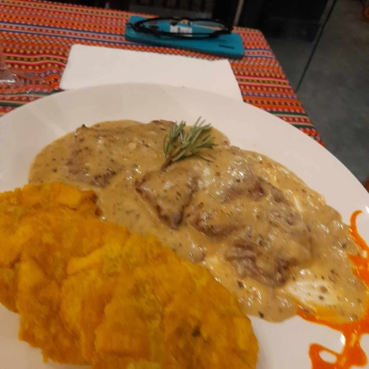 Filete a la Pimienta Verde