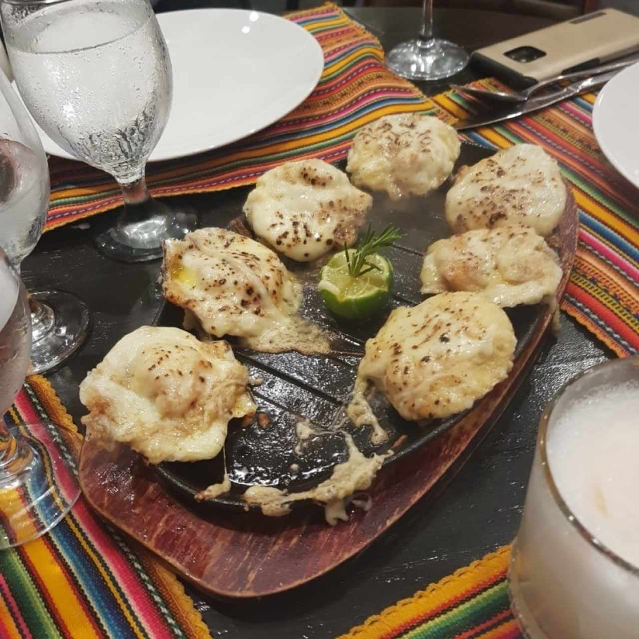 ostras en queso y mantequilla 