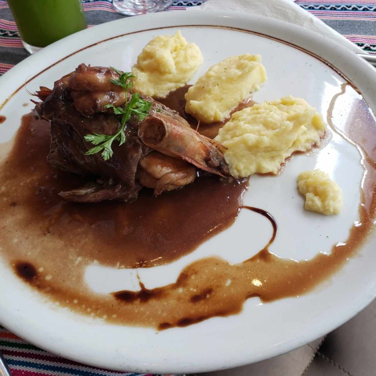 Filete relleno de langostinos