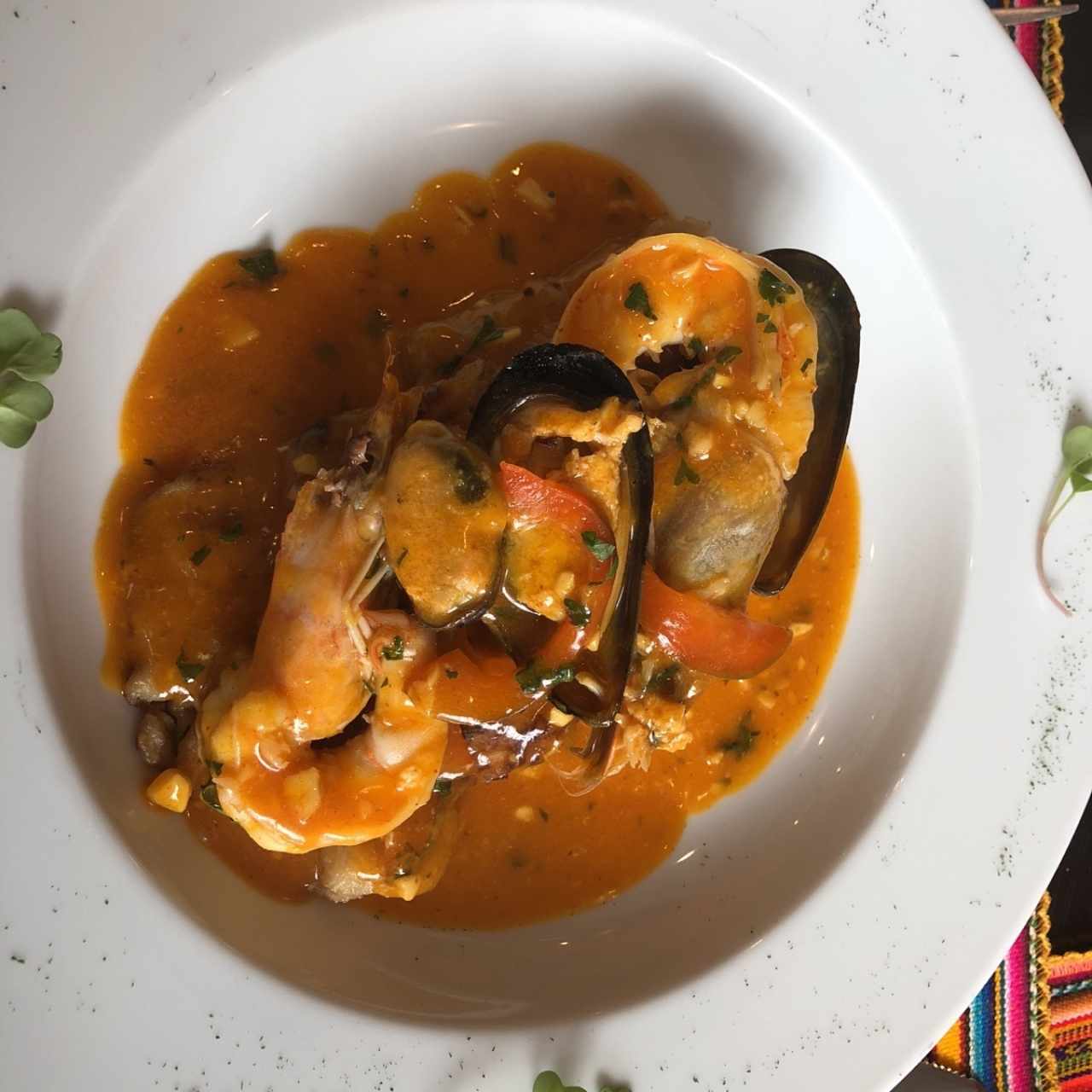 mero al español con mariscos