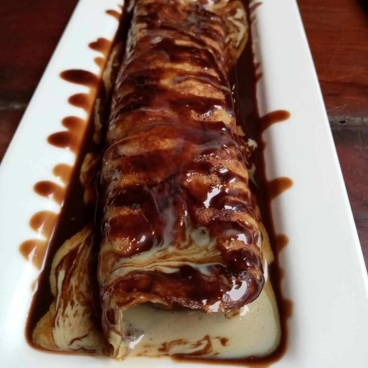 panqueque relleno de dulce de leche