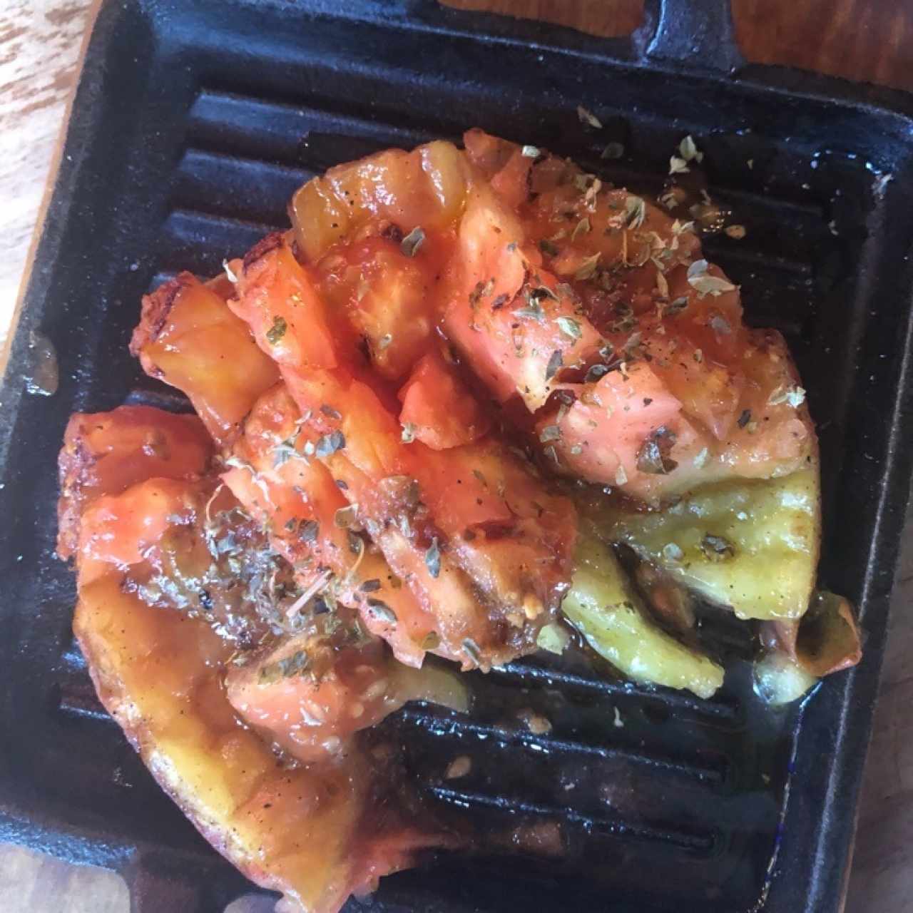 tomate a la parrilla con oregano