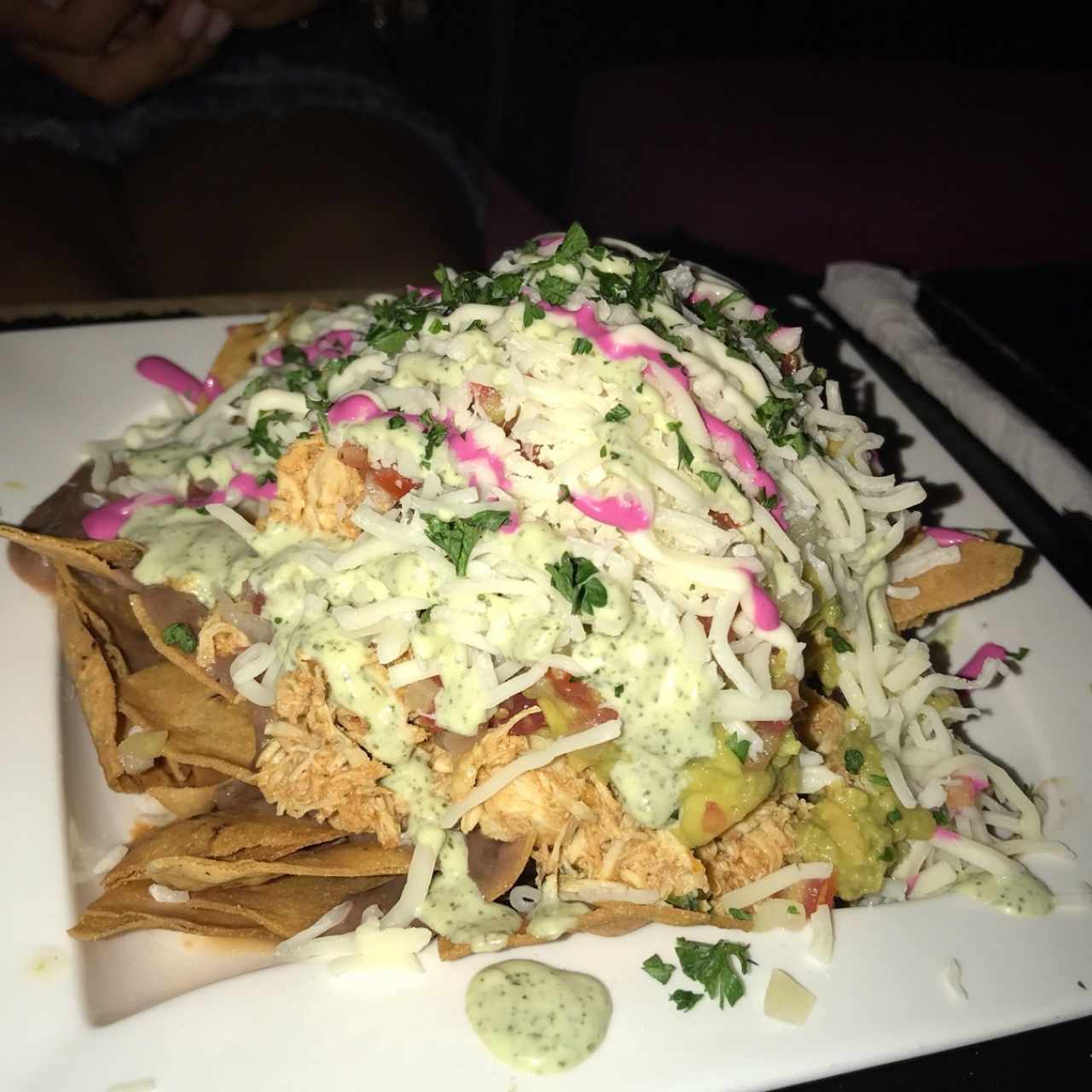 nachos con pollo