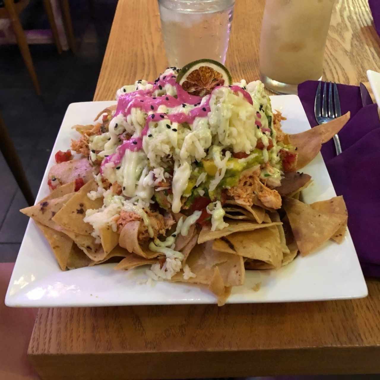 nachos de pollo