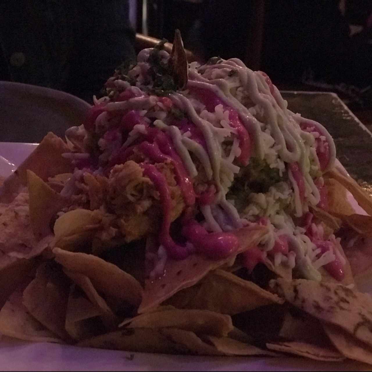 nachos con pollo