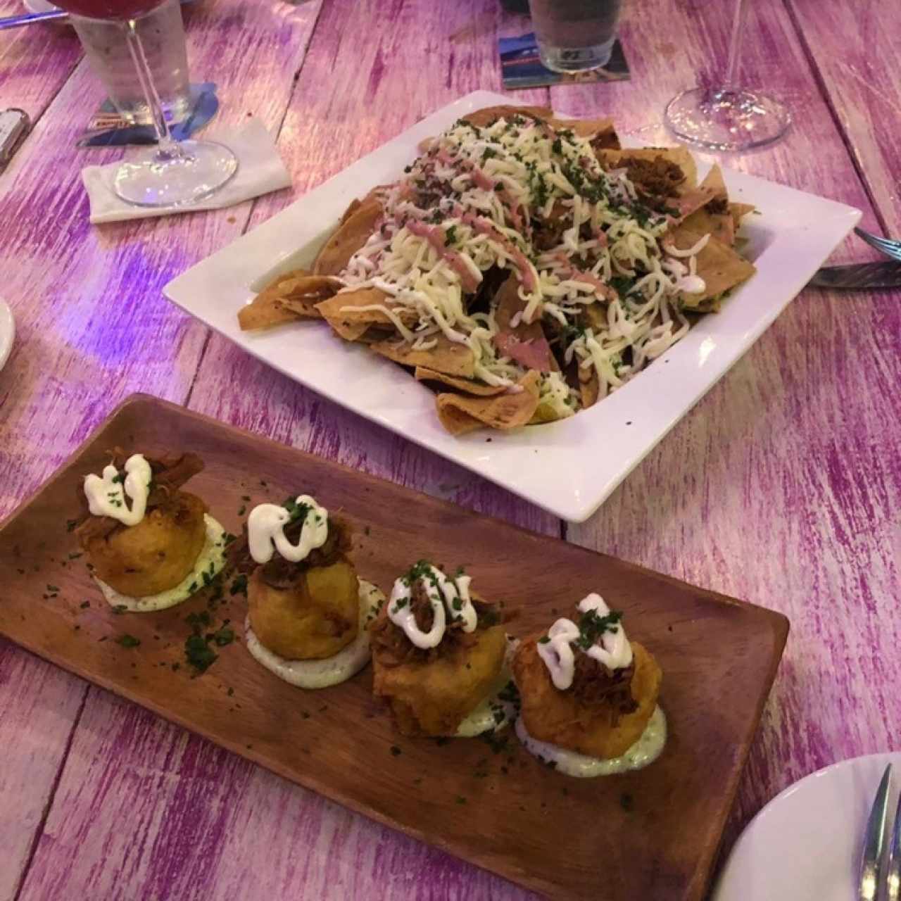 caramaloña de carne y nachos con carne