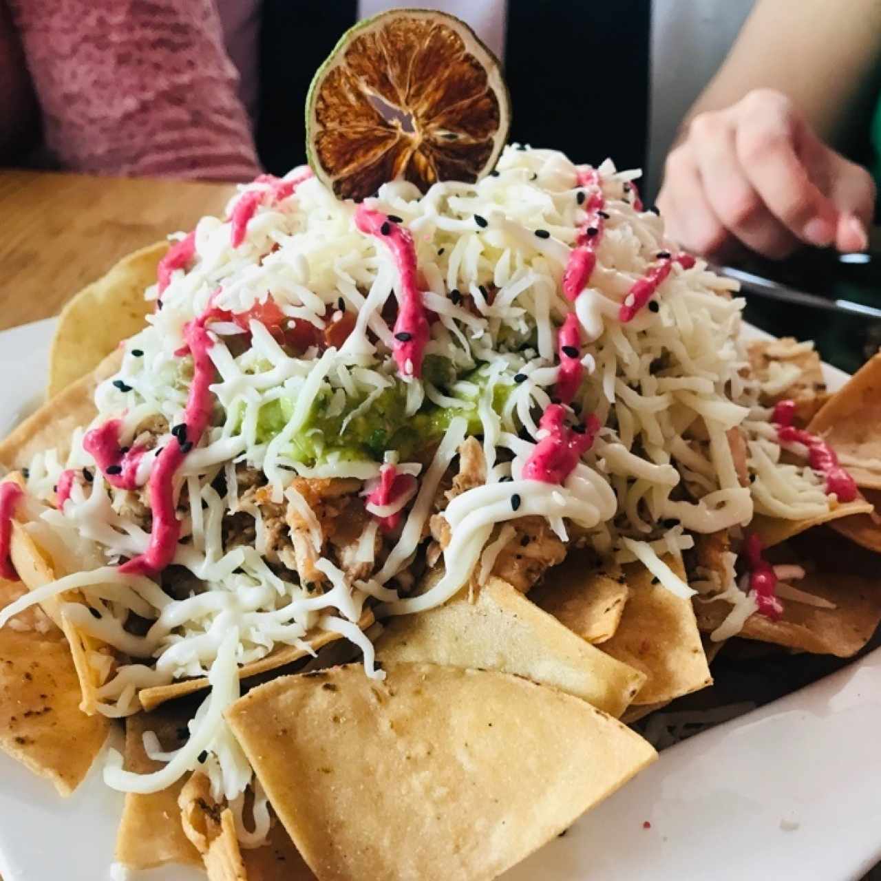 nachos con pollo