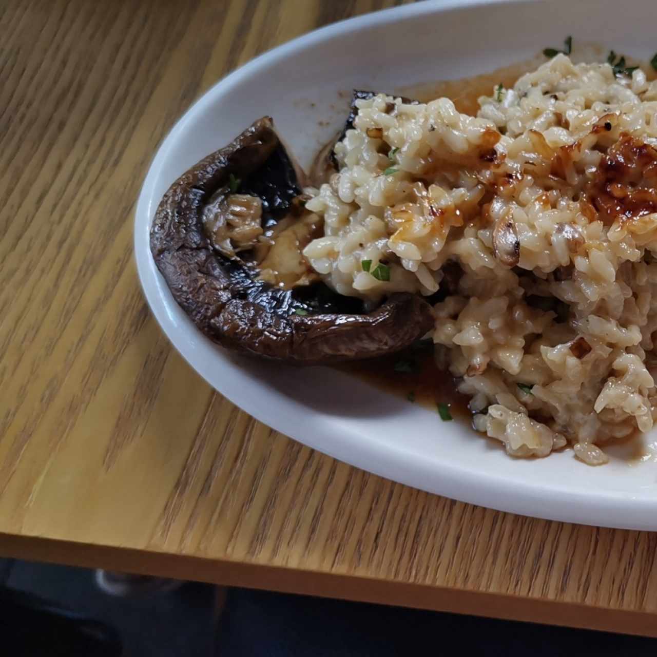 Risotto de hongos portobello 