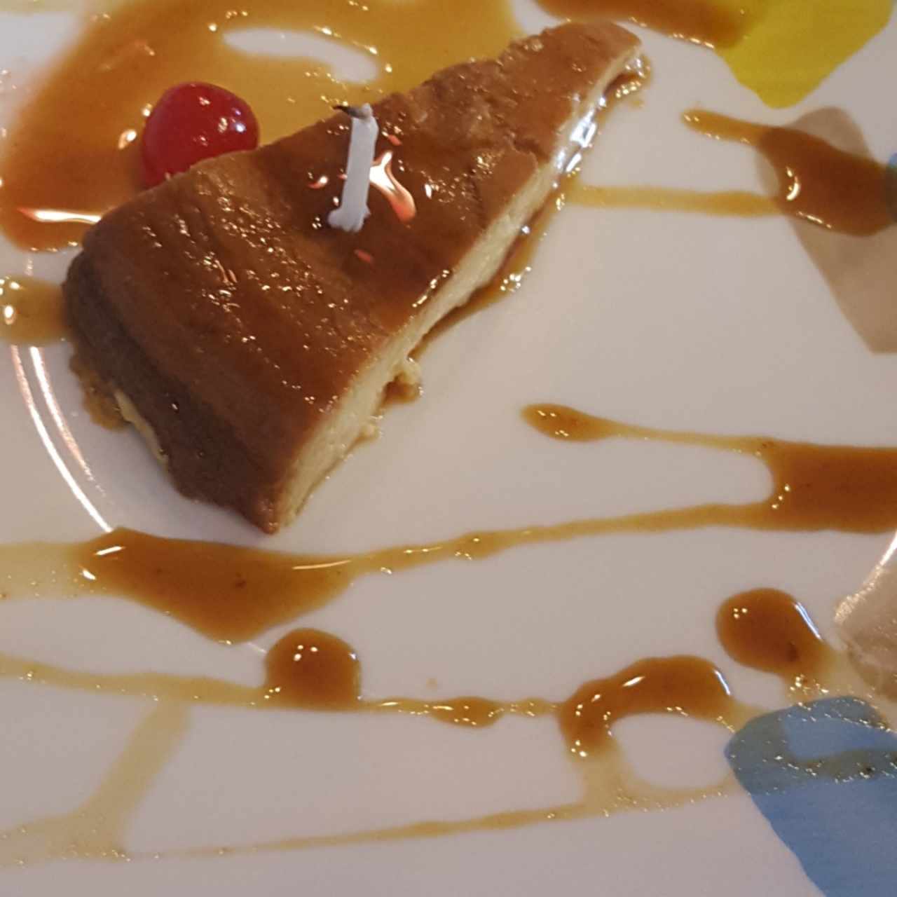 flan de cumpleaños