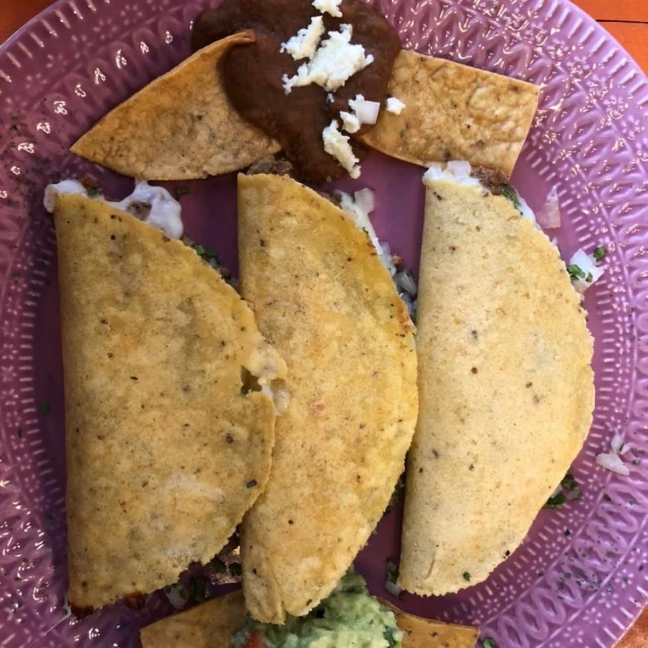 Quesadillas al Pastor (Tortilla de Maiz)