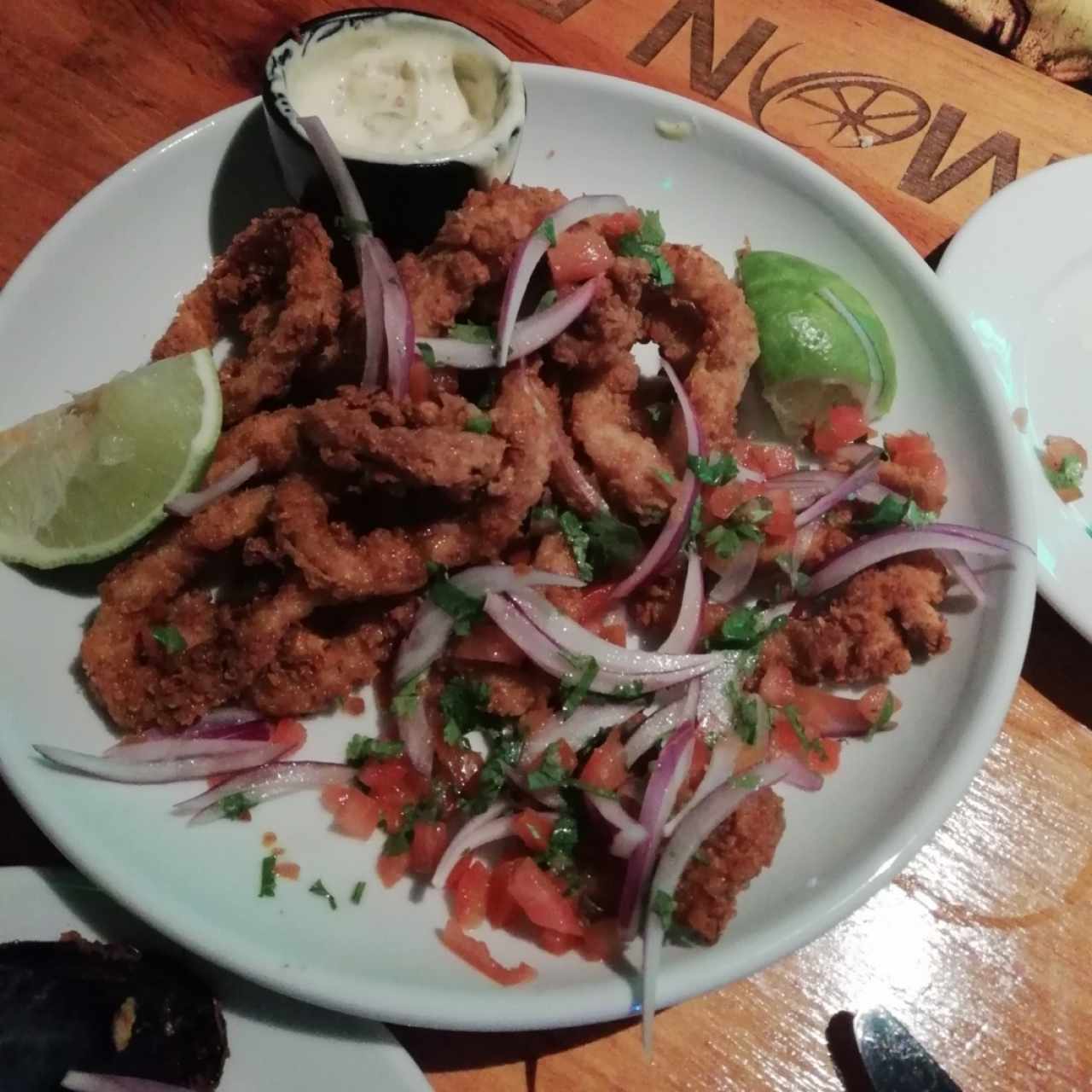 Jalea de mariscos. Estaba tan buena que nos acordamos la foto cuando íbamos por la mitad 😂