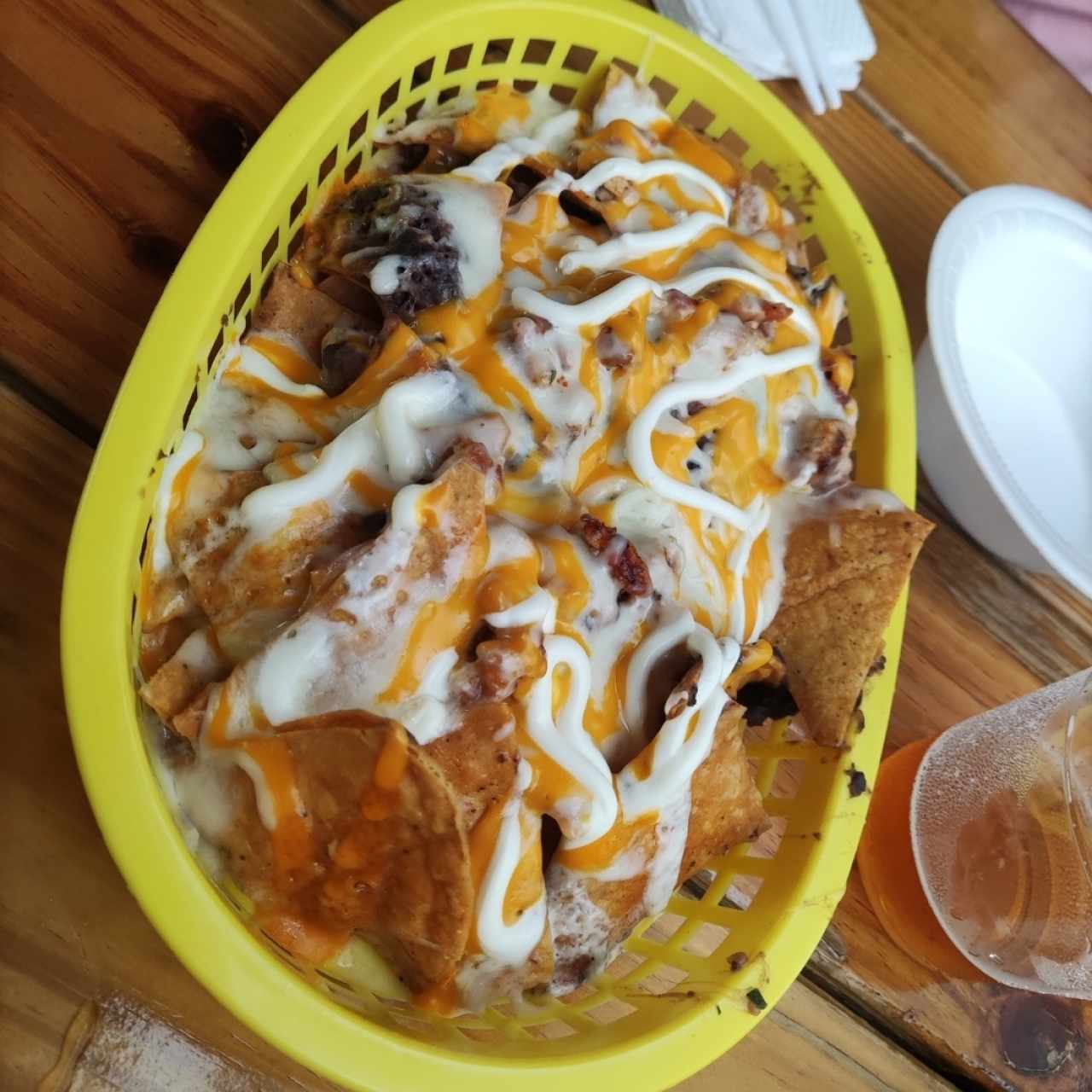 nachos chorizo y pollo