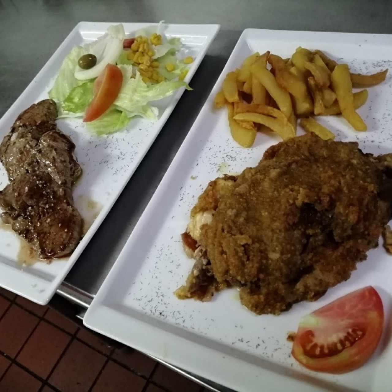 filete de res y cachopo de ternera