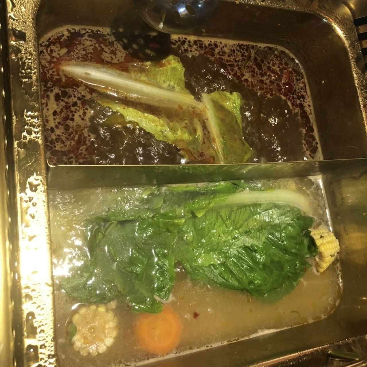 Caldo de hueso de Chao Shan y Caldo Picante