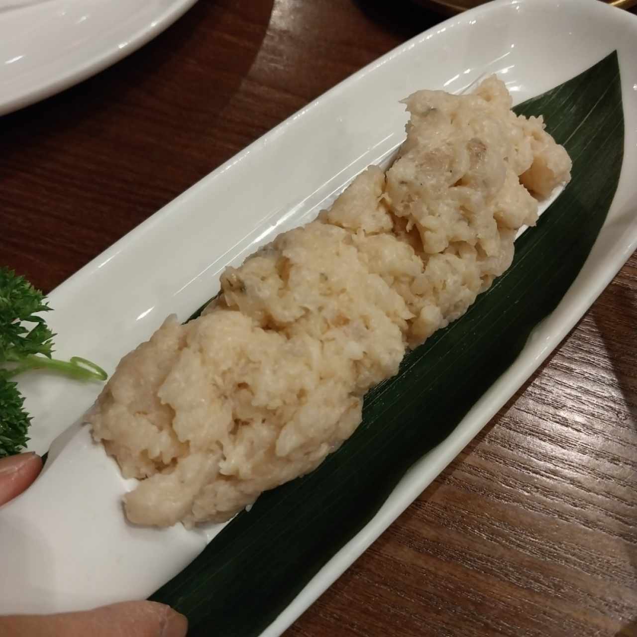 pasta de camarón, horrible, no esta pastoso como debe ser y el color ni se diga. no esta fresco