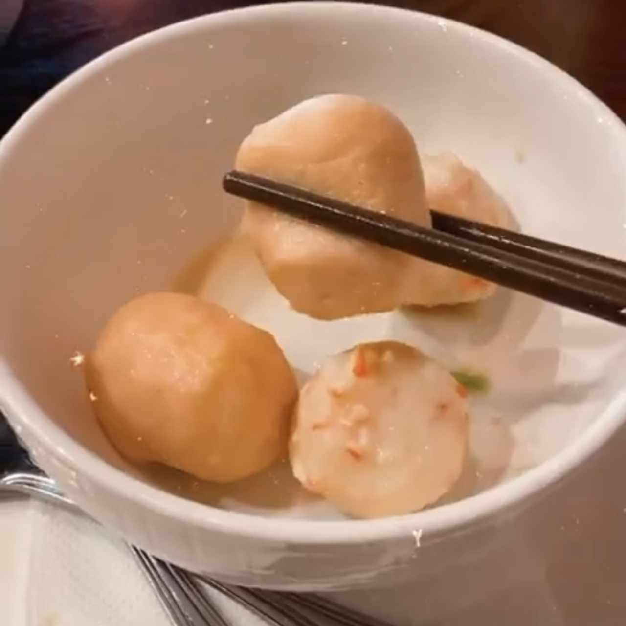 Bolitas de langosta y bolitas de camarón