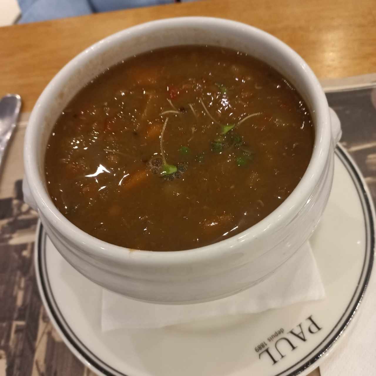 Sopa de lentejas