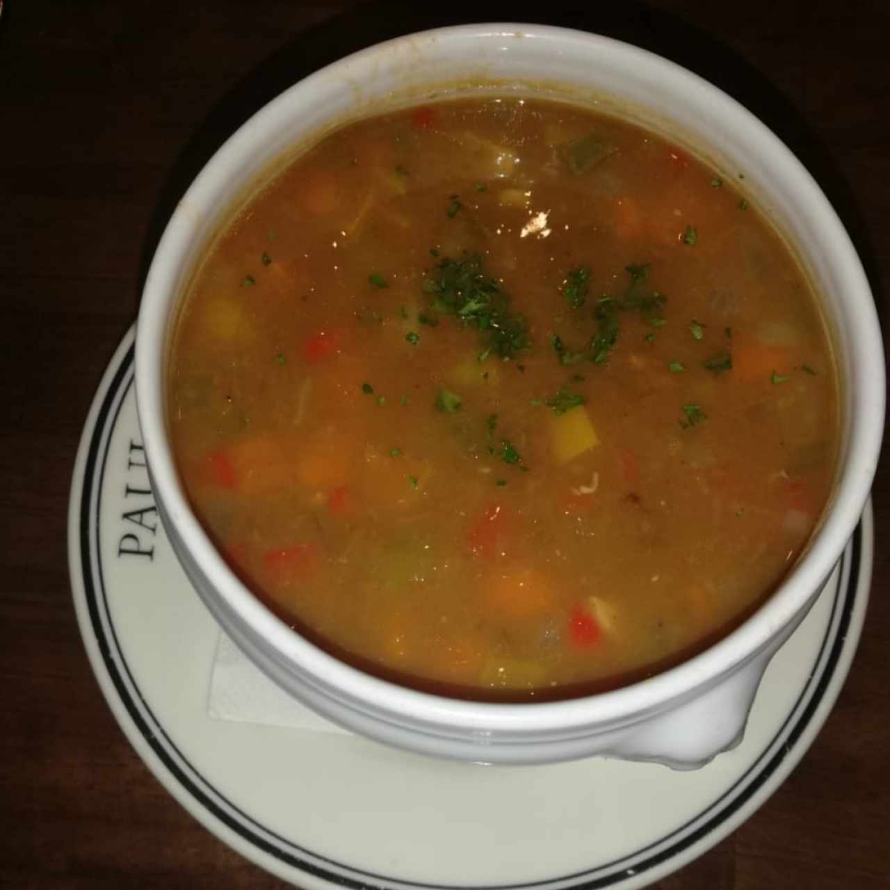 Sopa de lentejas 