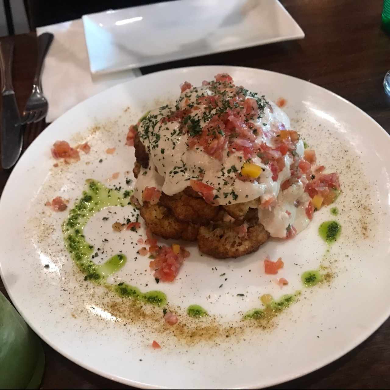 Coliflor Entero Asado en Horno de Leña