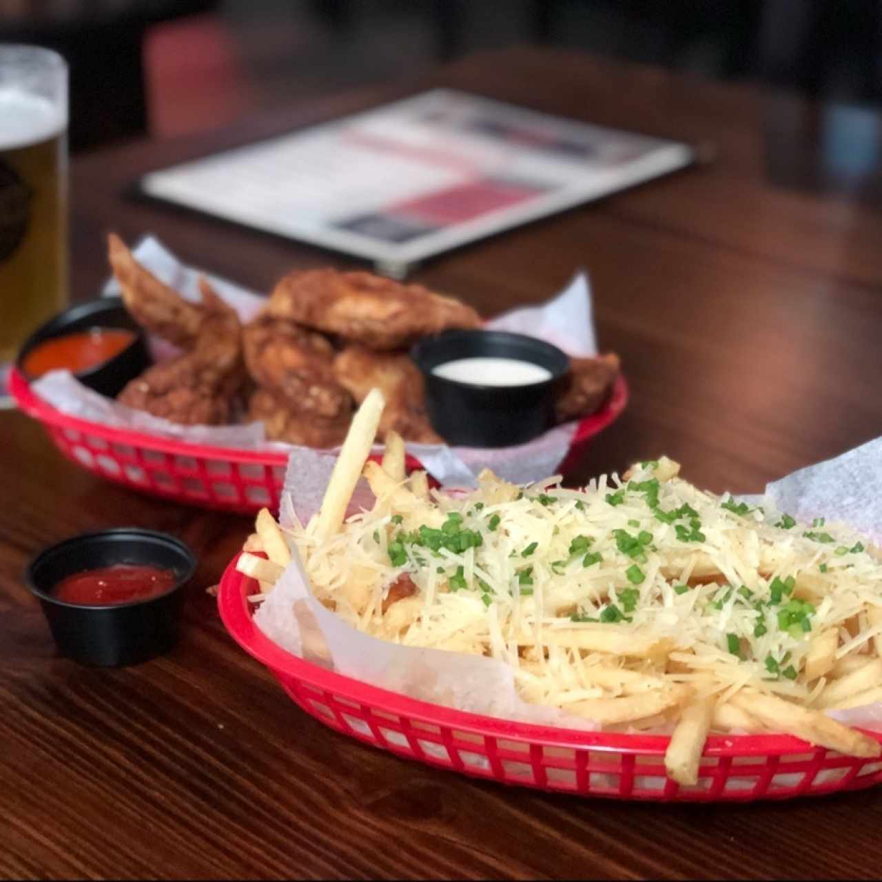 Hot Stop Wings & Cheese Fries