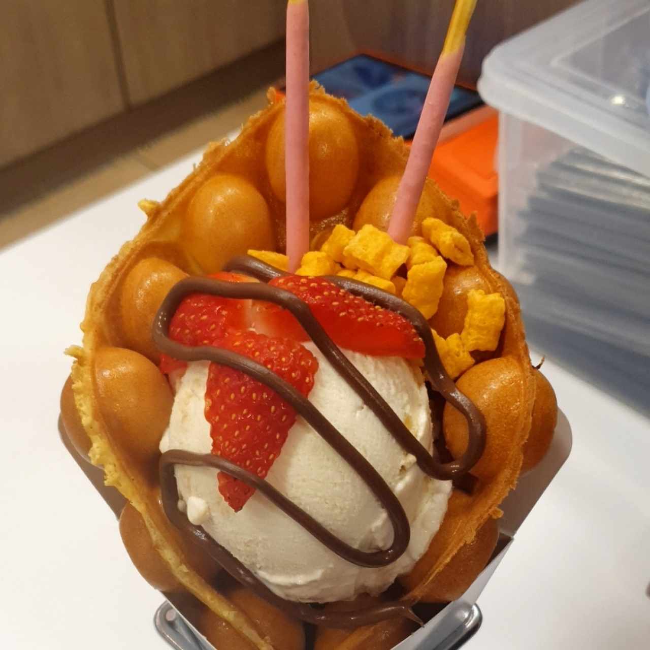 gelato waffle