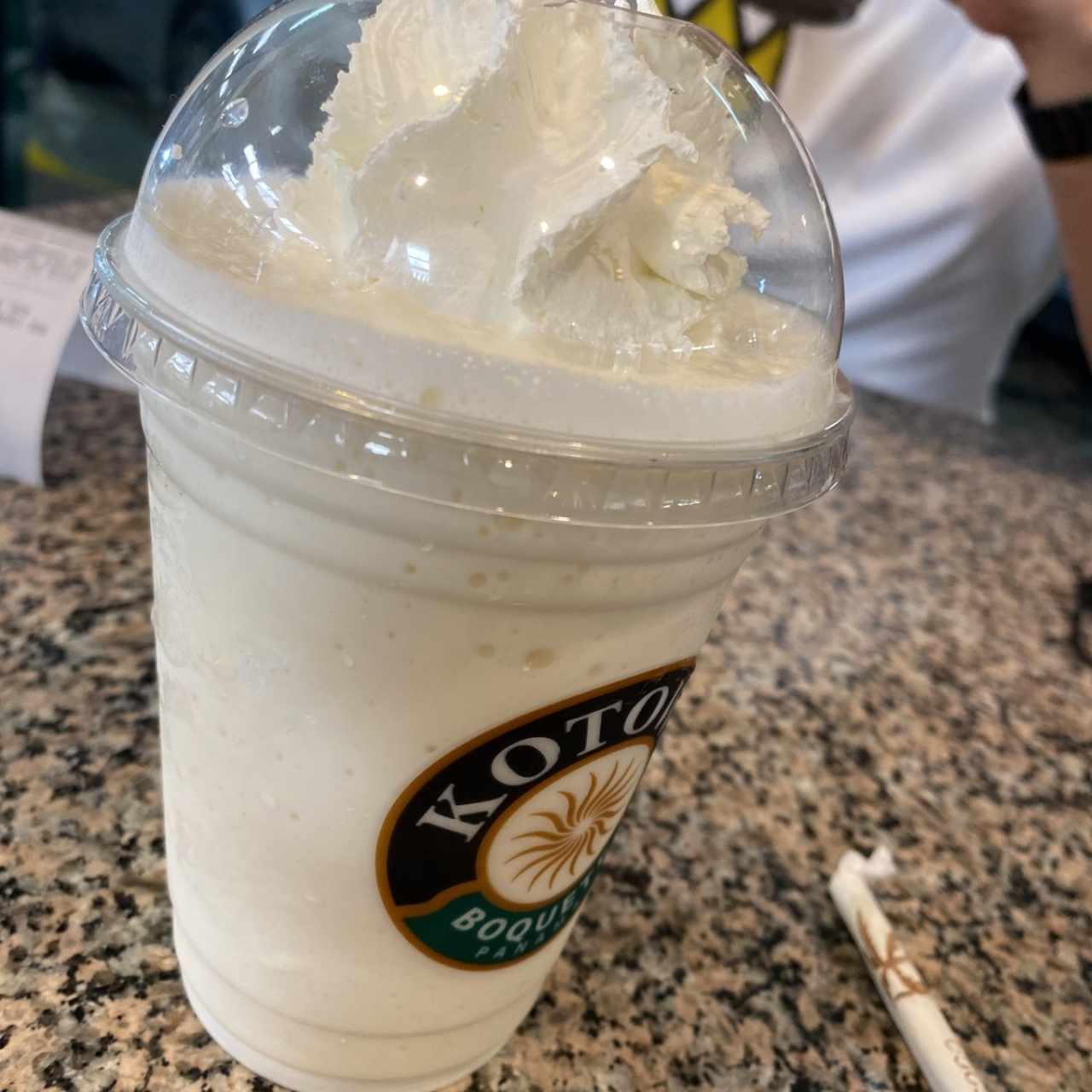 Frappe de chocolate blanco