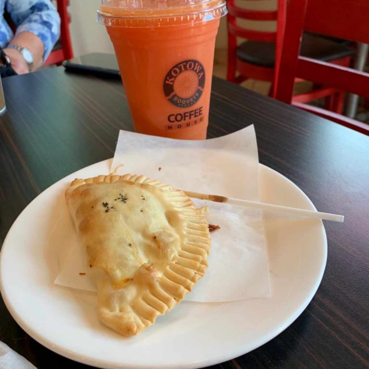 licuado papaya empanada bistec