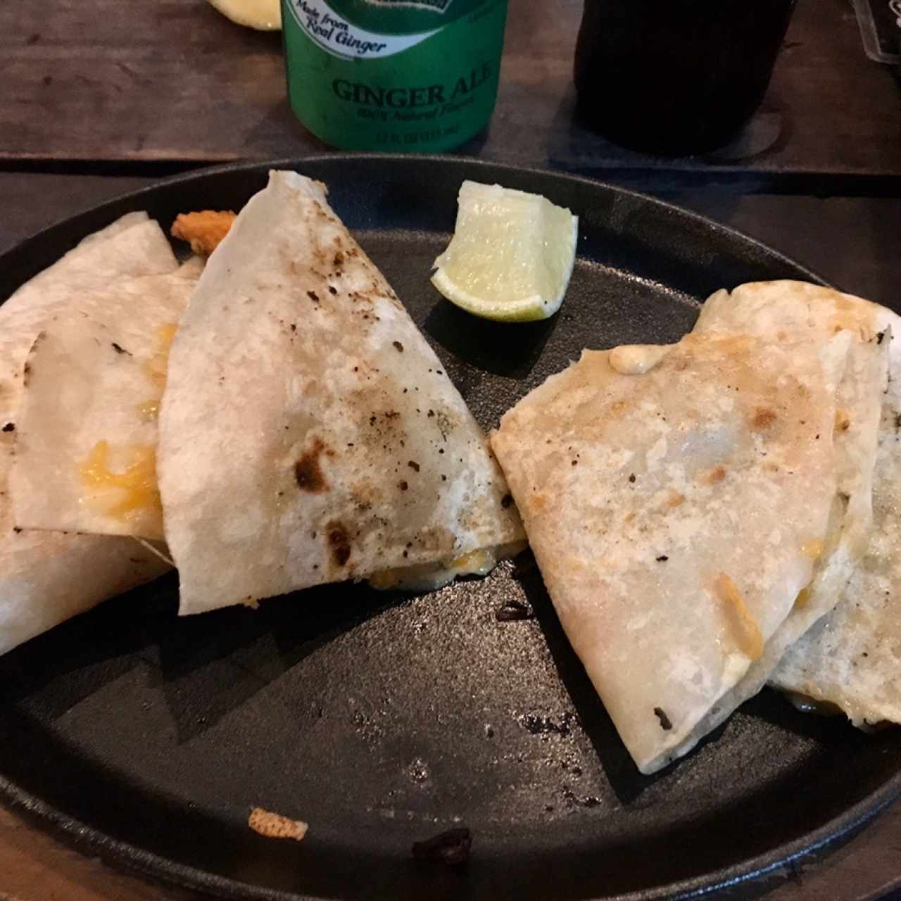 Quesadilla de pollo al pastor