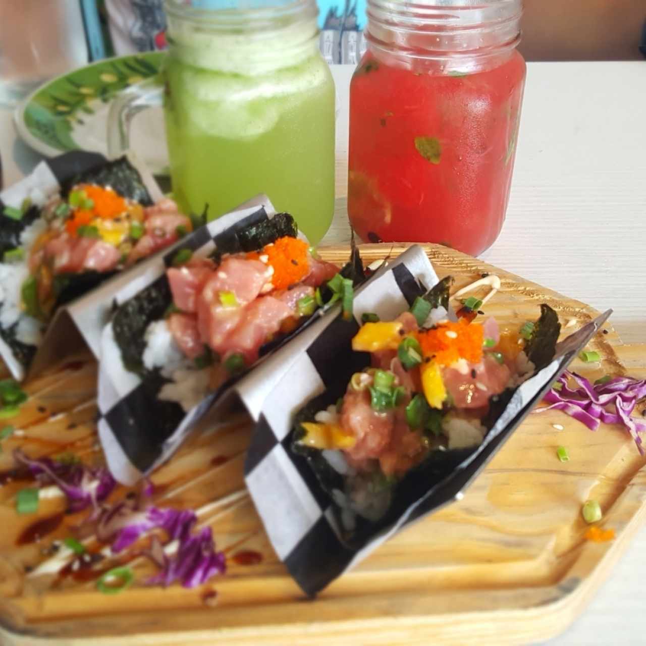 Sushi tacos de Salmón 