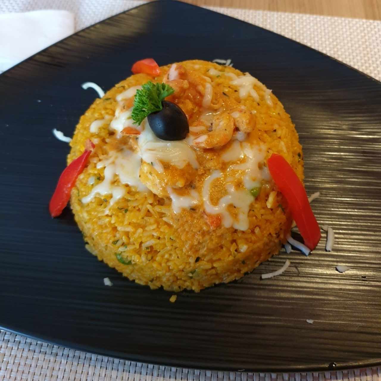 Arroz con camarones 