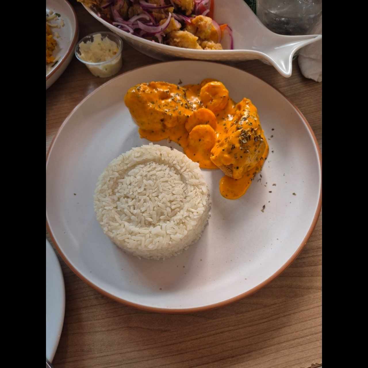 Pescado rellenas de camarones