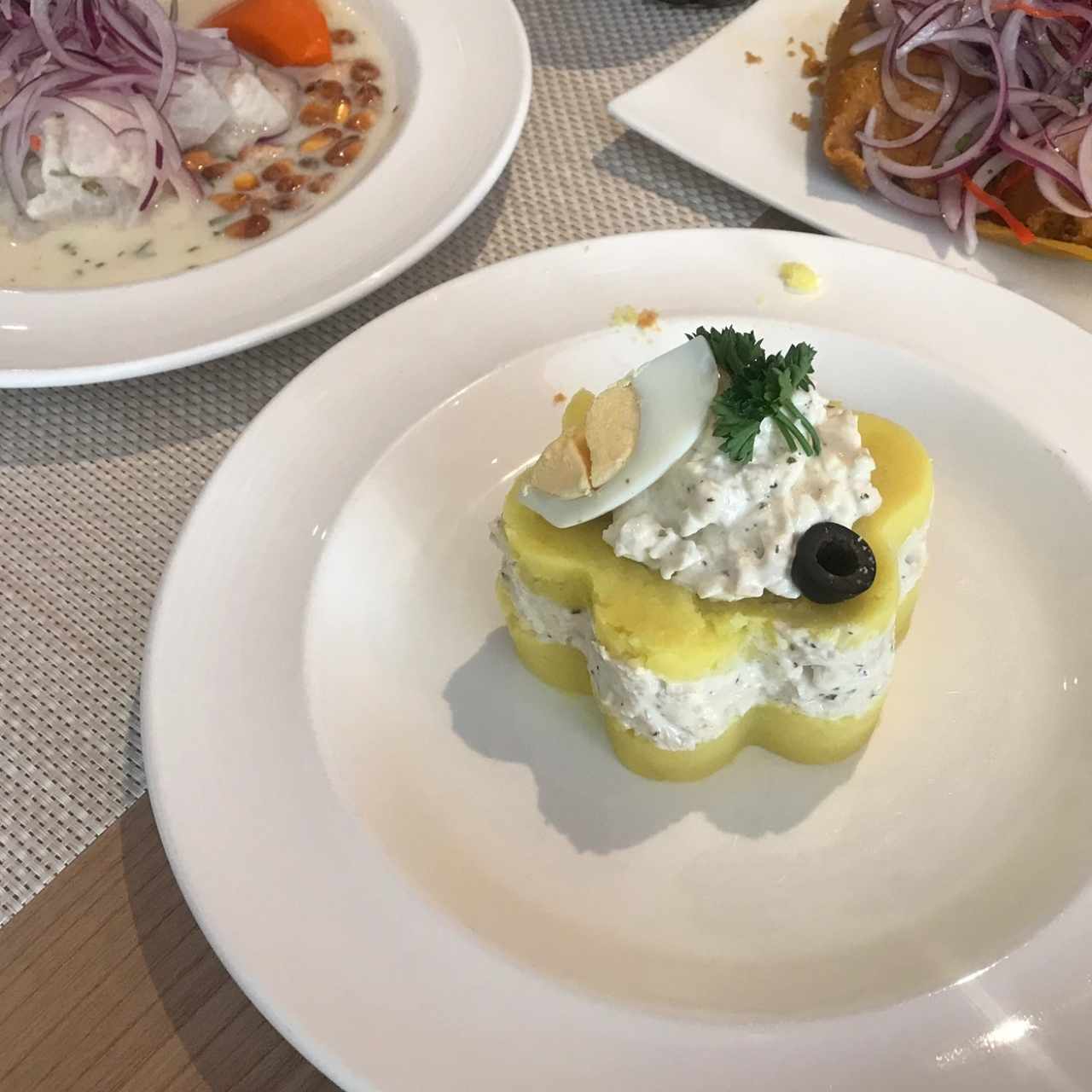 Causa , ceviche 