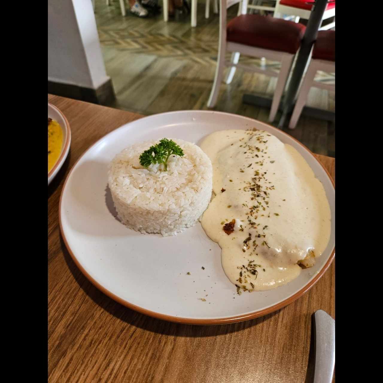 Pescado en Crema de Ajo