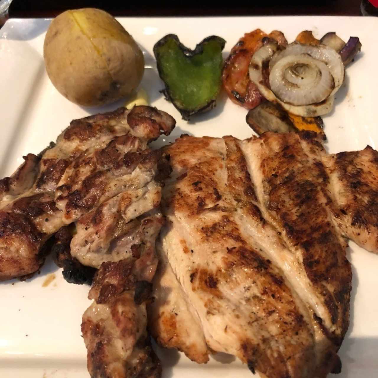 1/2 pollo a parrilla