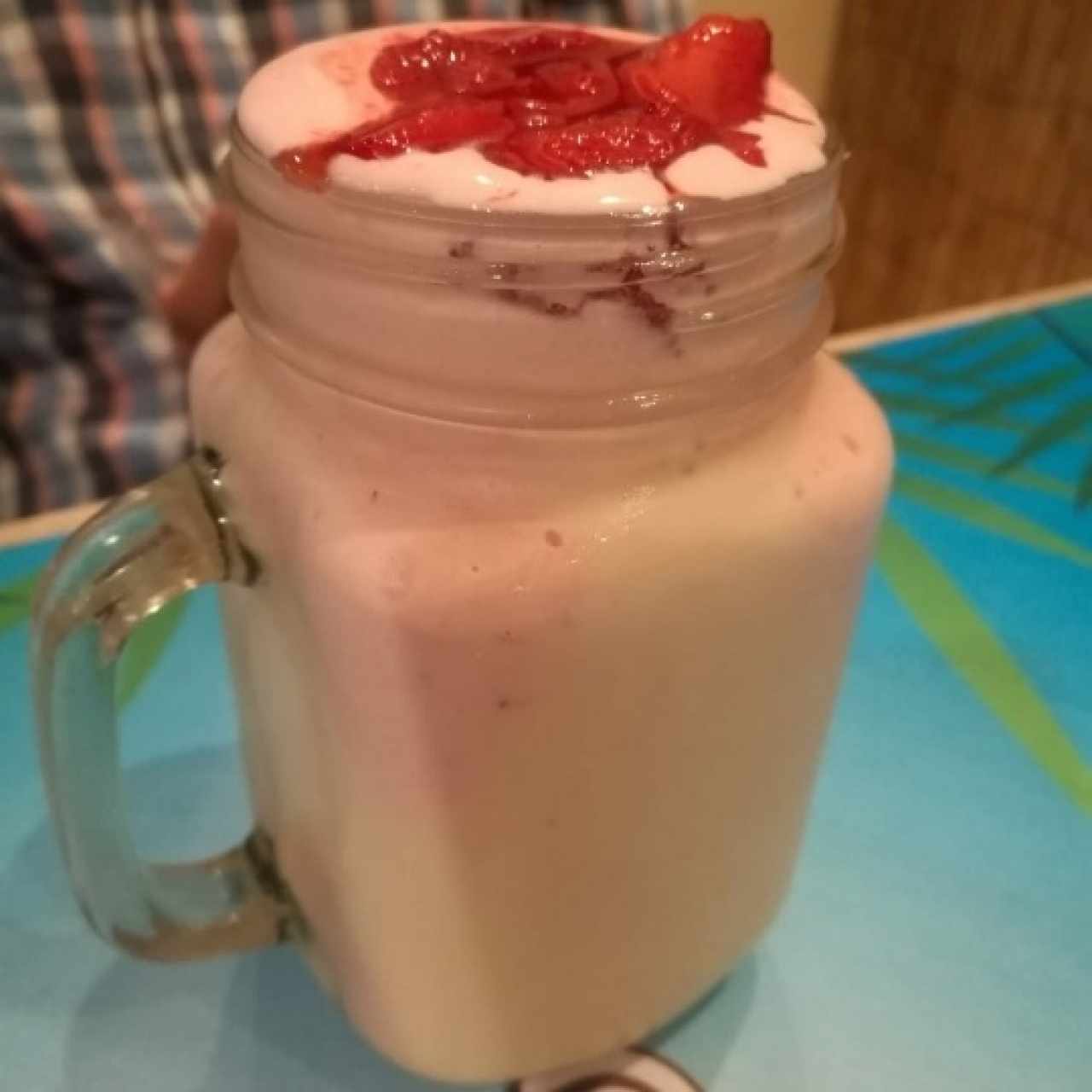 Batido de Vainilla con Fresas.