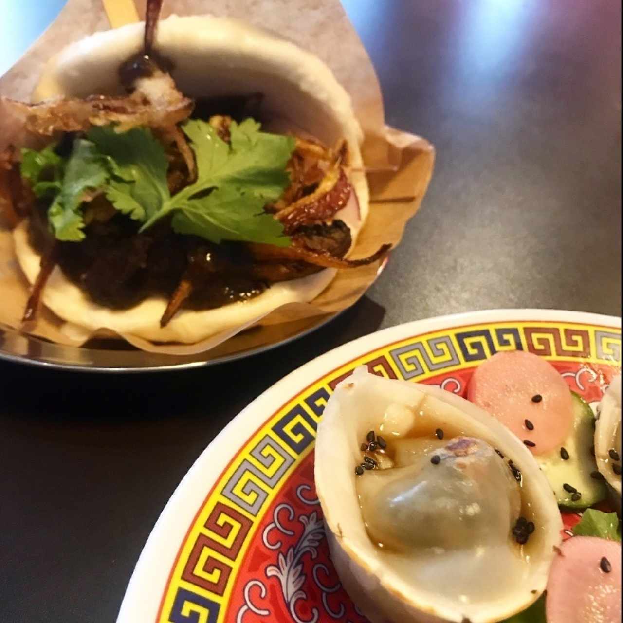 Bao de hongos y dumplings de hongos