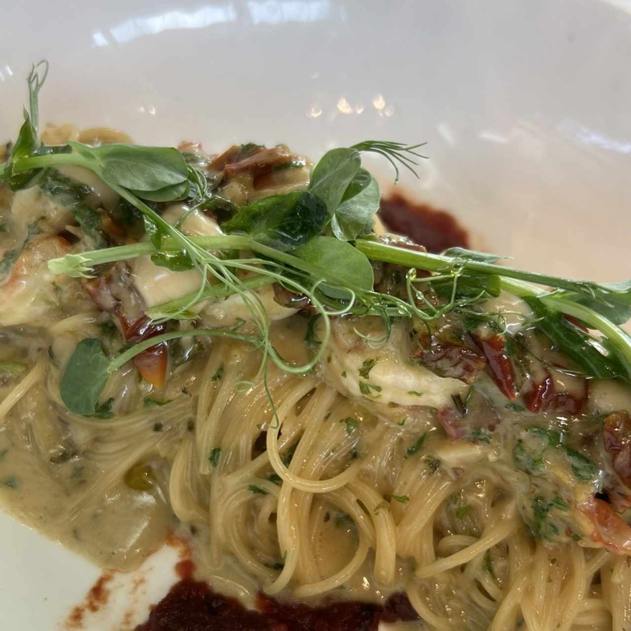 Vermicelli Aglio, olio e gamberi