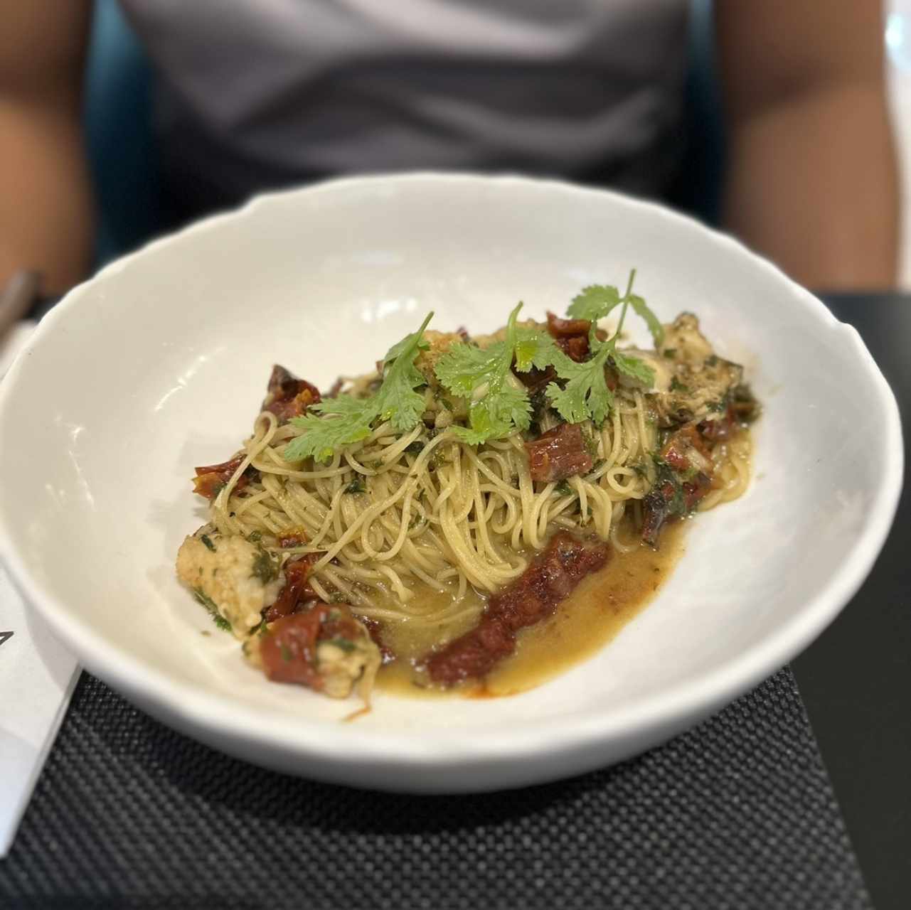 Vermicelli Aglio, olio e gamberi