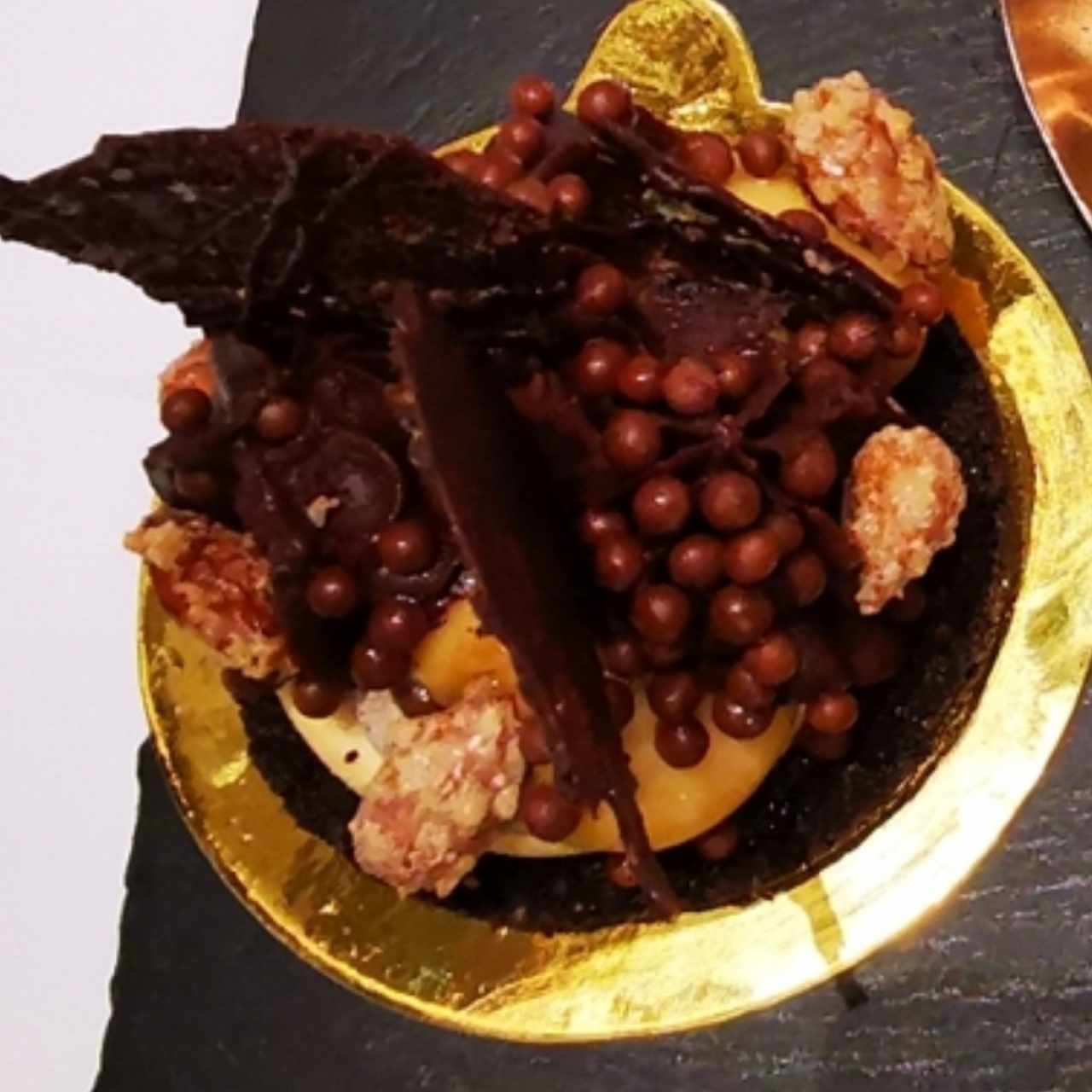 POSTRE DE CHOCOLATE Y MANTEQUILLA DE MANI