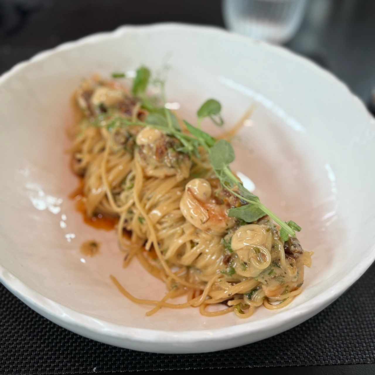 Vermicelli Aglio, olio e gamberi