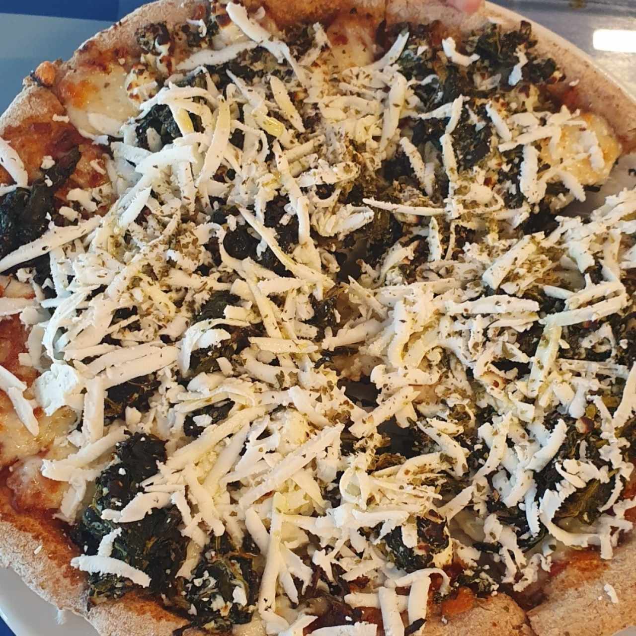 pizza de espinaca