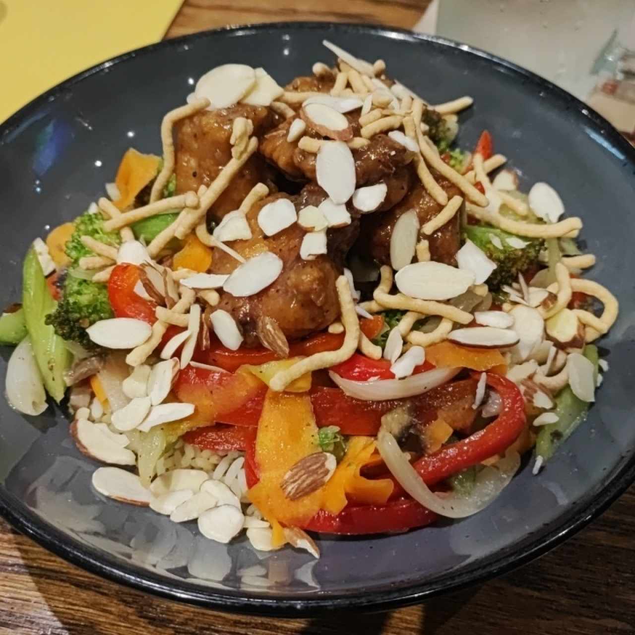 crispy orange chicken bowl 