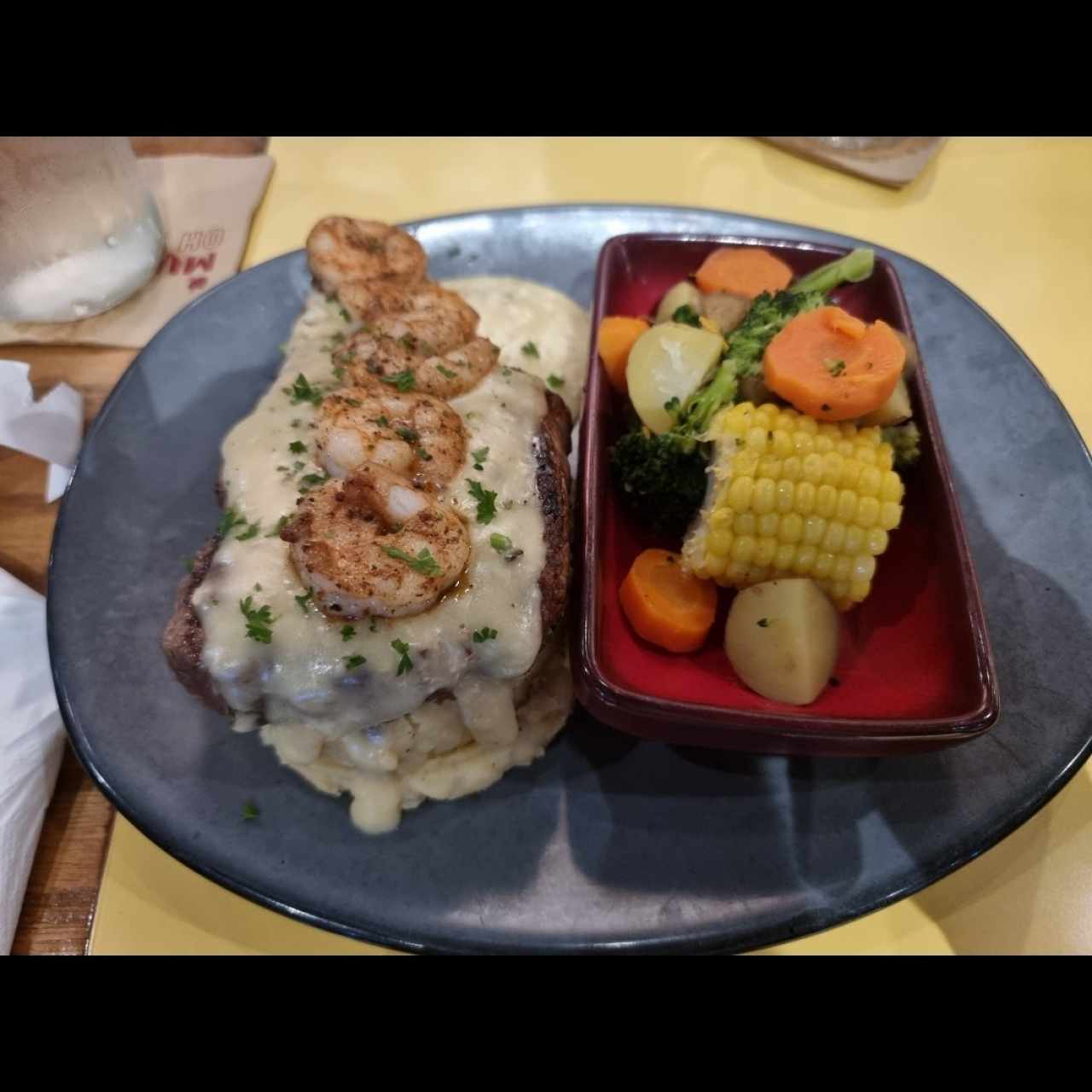 Shrimp & Parmesan Steak