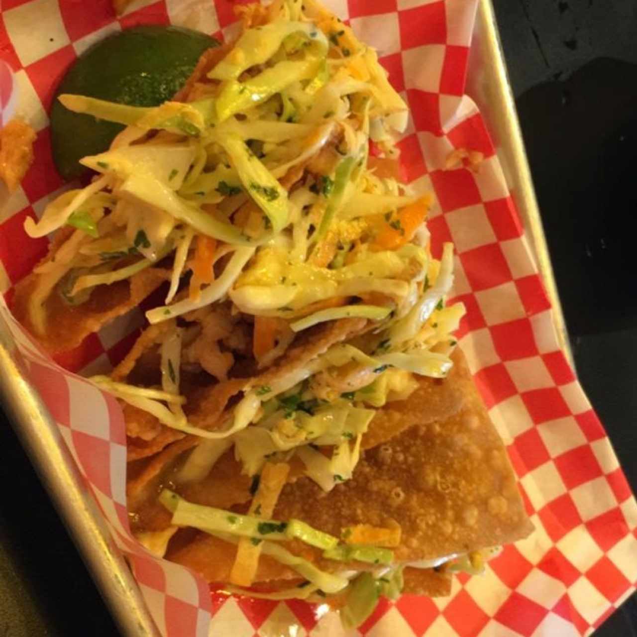 tacos de wantones 