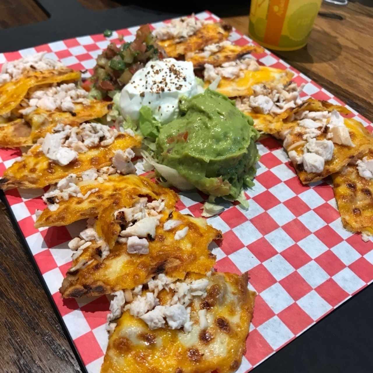 nachos con pollo