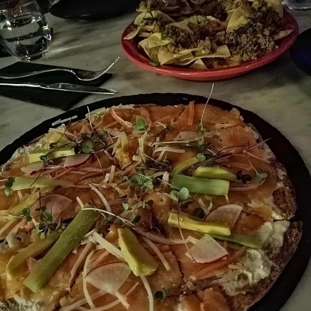 SMALL PLATES - Smoked Salmon Pizza