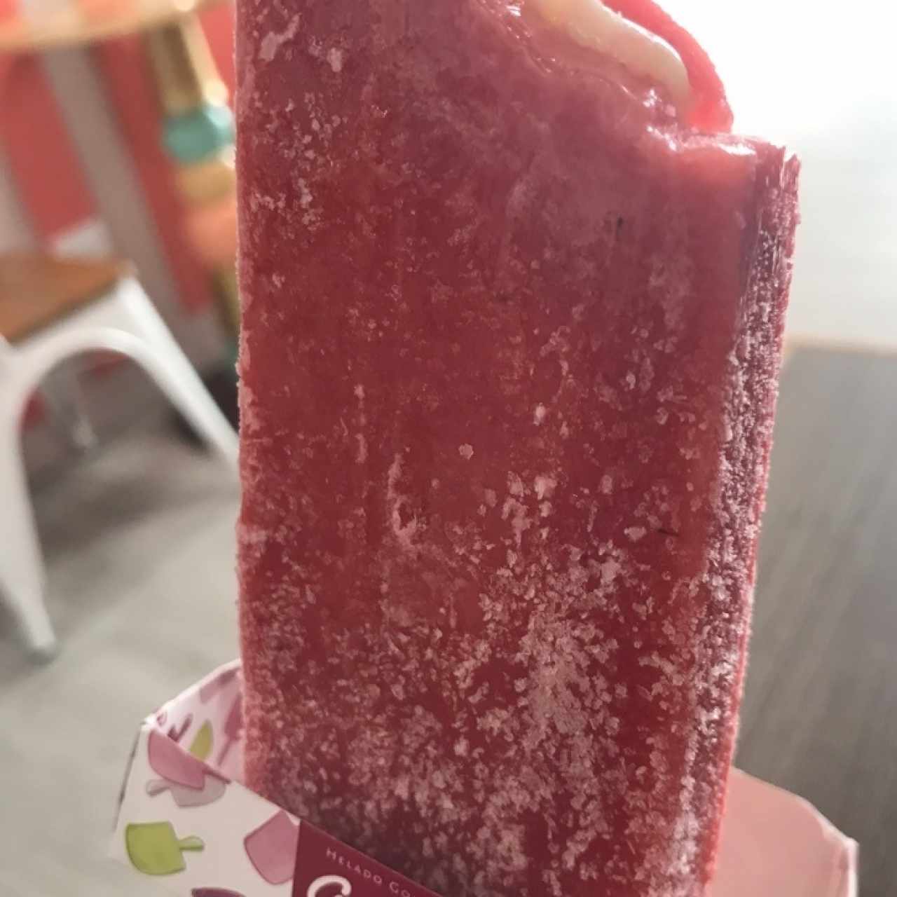 paleta de fresa con leche condensada 