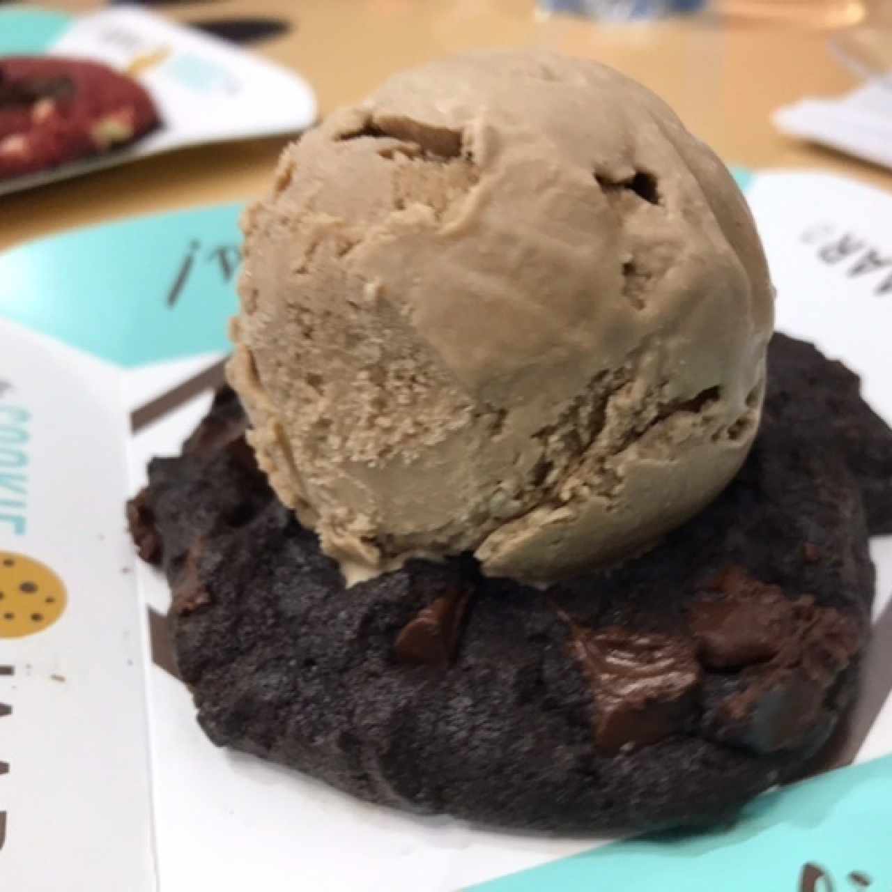 double chocolate chip with ice cream scoop