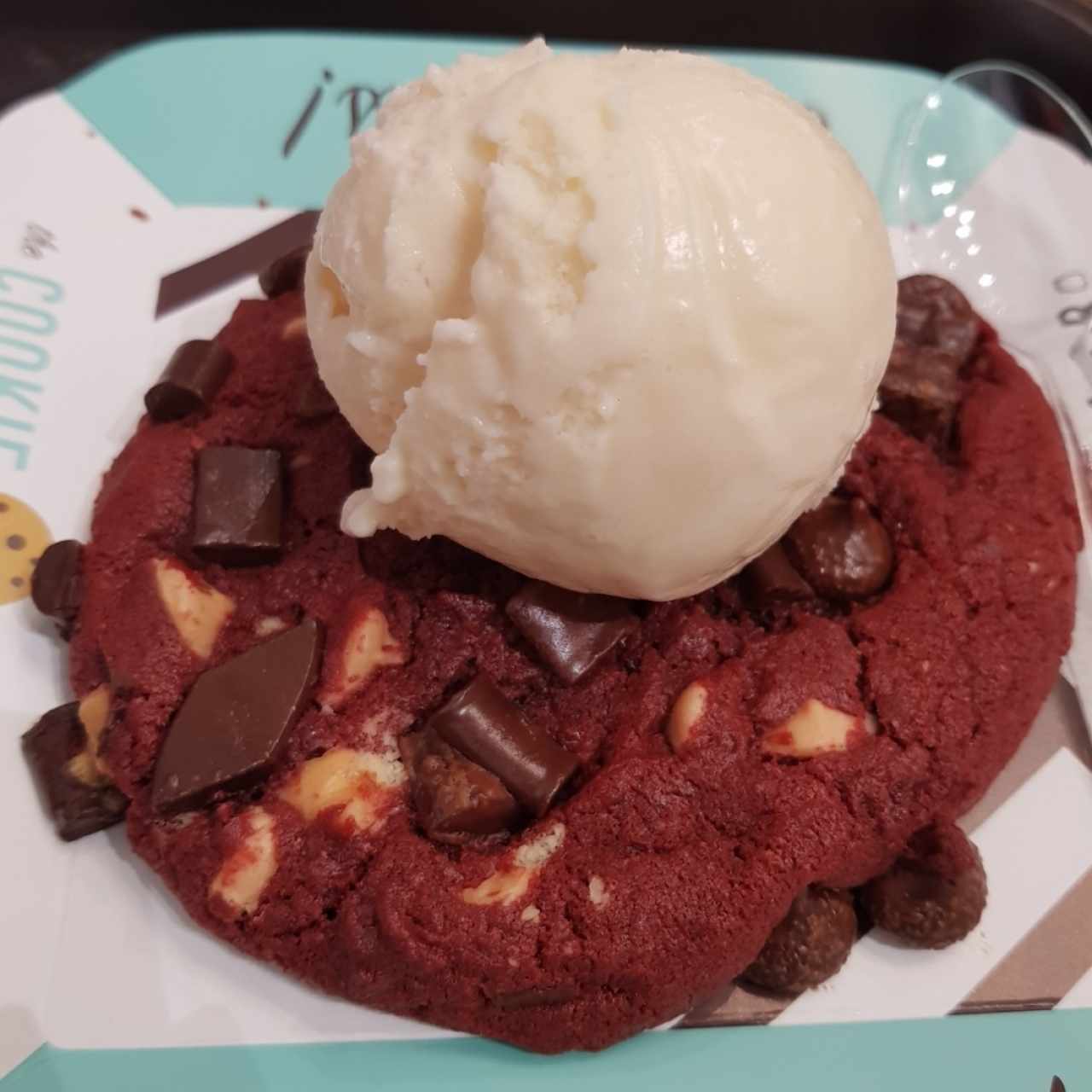 Red velvet + helado de vainilla